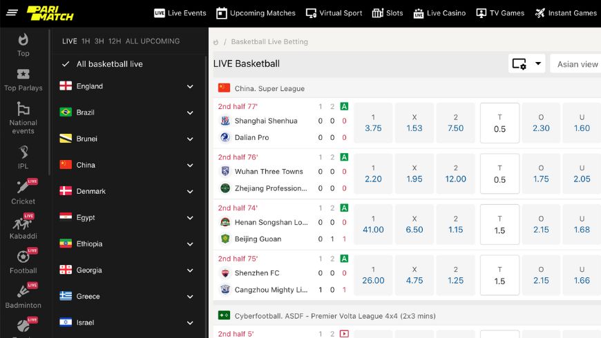 How to bet on basketball at Parimatch official site in India