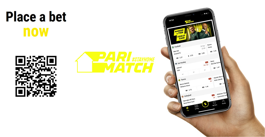 Place a bet in PariMatch mobile.
